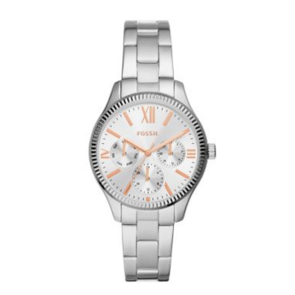 NWT! FOSSIL Rye Multifunction Two-Tone Stainless Steel Watch - Picture 2 of 9